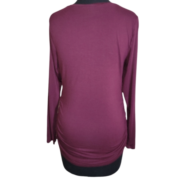 Motherhood maternity long sleeve burgundy top size medium - Picture 2 of 9
